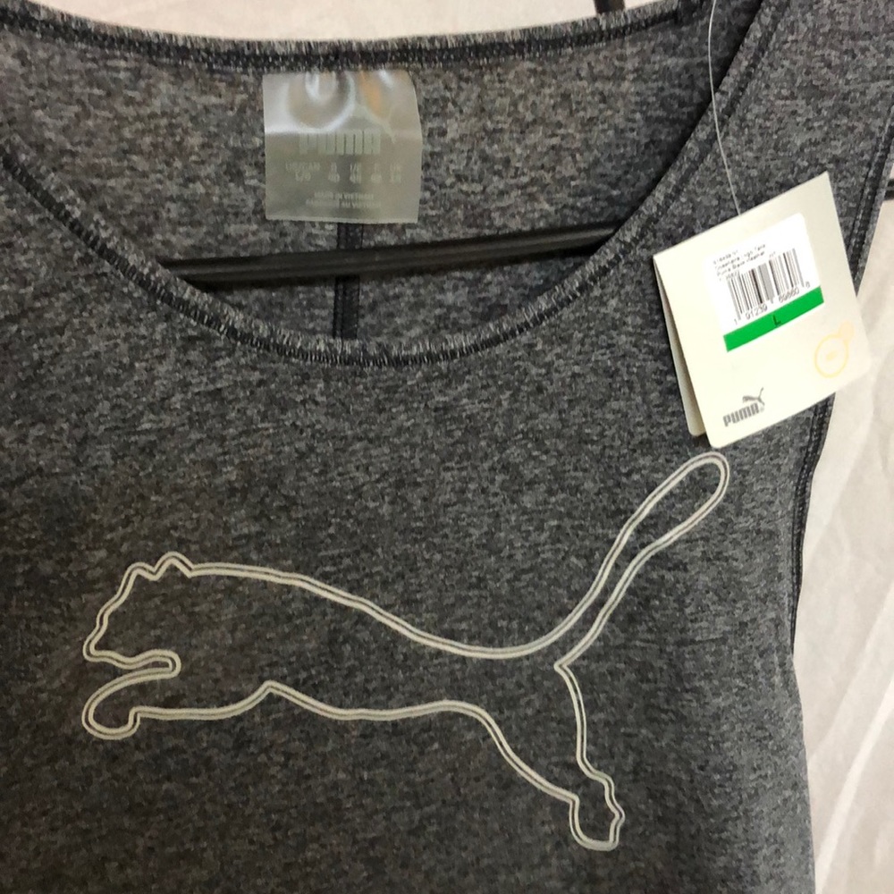 NWT Puma dark grey lightweight tank w back cut out - Picture 2 of 7